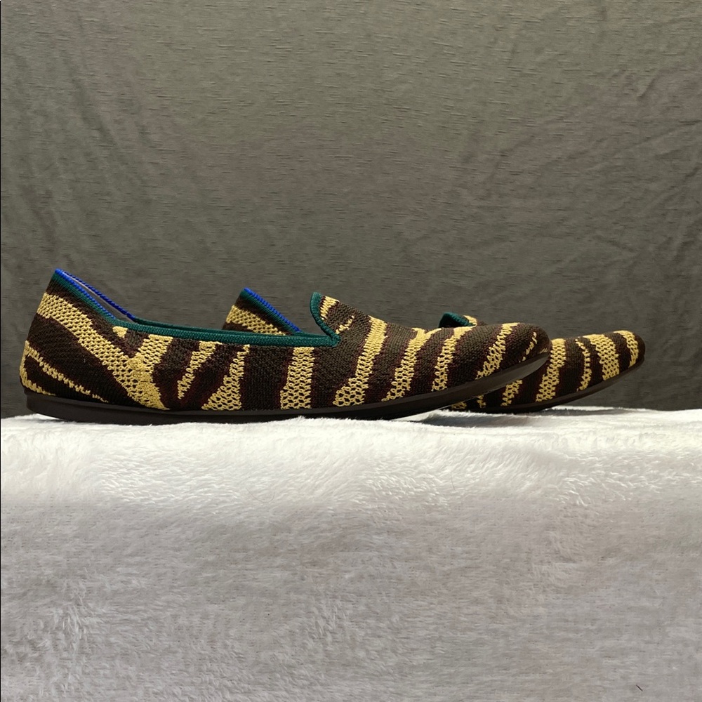 Rothy's Zebra Patterned Flats in Brown and Yellow - Picture 4 of 8